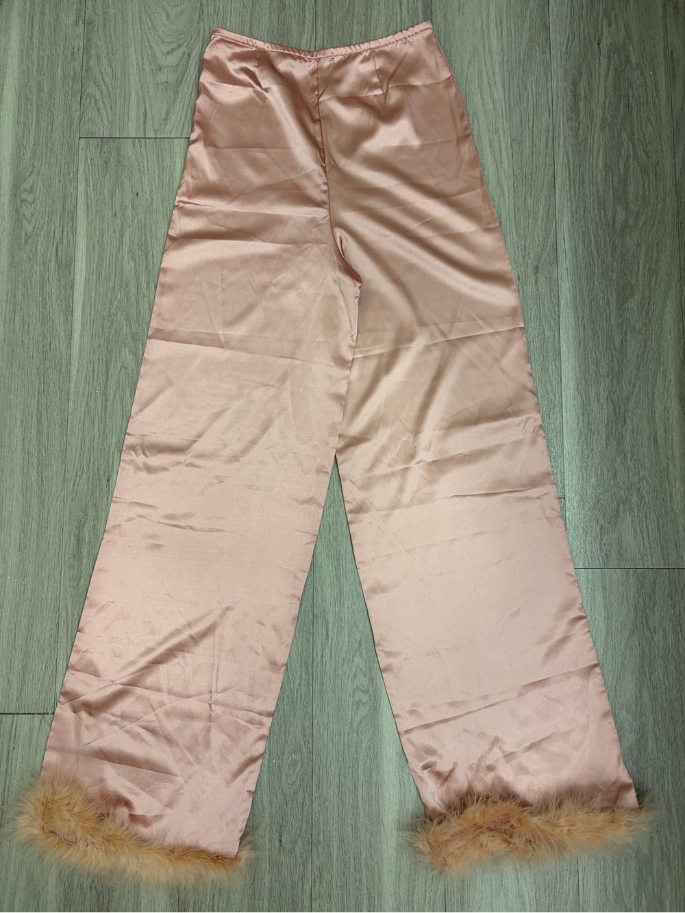 Brand New Boohoo Feather Satin Pants